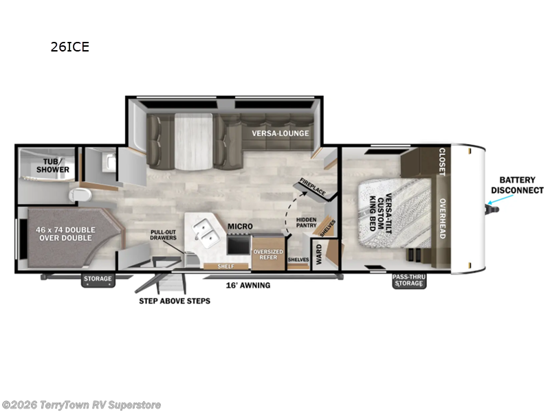 2026 Forest River Salem Cruise Lite 26ICE - New Travel Trailer For Sale by TerryTown RV Superstore in Grand Rapids, Michigan features Slideout