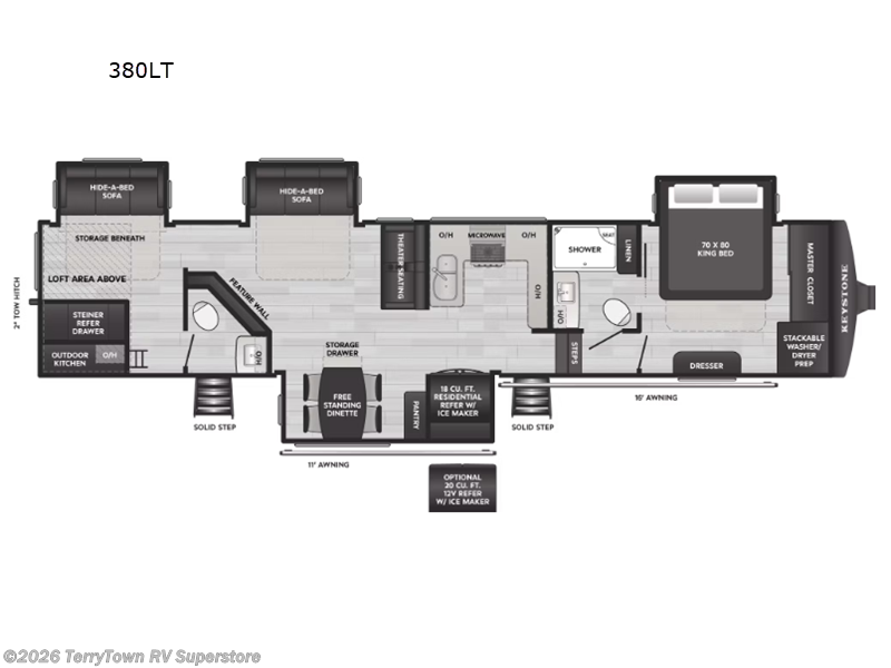 2026 Keystone Alpine Avalanche Edition 380LT - New Fifth Wheel For Sale by TerryTown RV Superstore in Grand Rapids, Michigan features Slideout