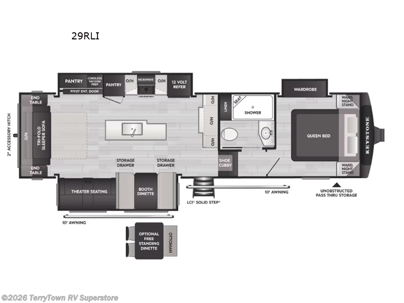 2026 Keystone Cougar Half-Ton 29RLI - New Fifth Wheel For Sale by TerryTown RV Superstore in Grand Rapids, Michigan features Slideout