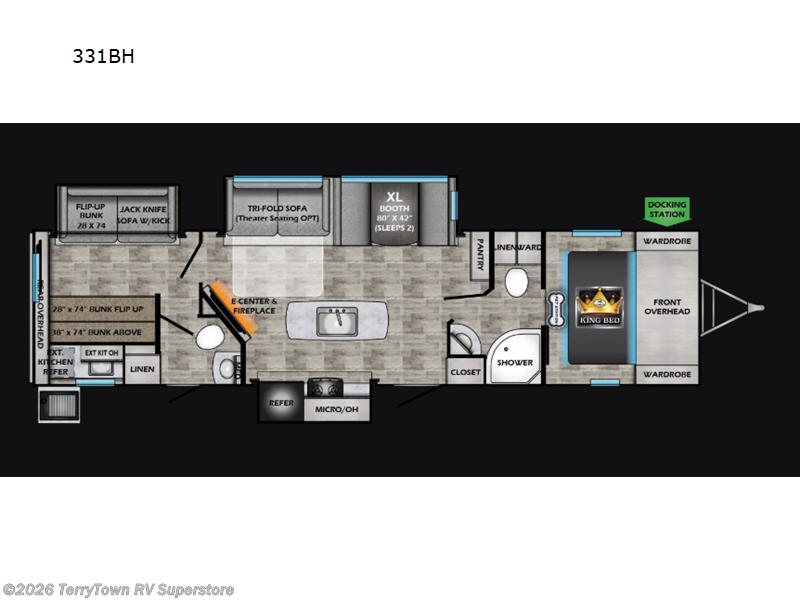 2026 CrossRoads Sunset Trail 331BH - New Travel Trailer For Sale by TerryTown RV Superstore in Grand Rapids, Michigan features Slideout