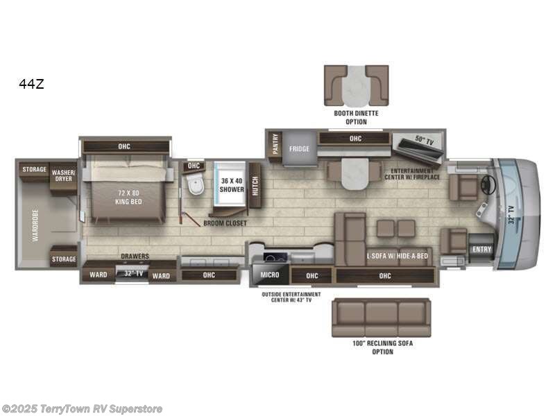 2022 Entegra Coach Anthem 44Z - Used Class A For Sale by TerryTown RV Superstore in Grand Rapids, Michigan features Slideout