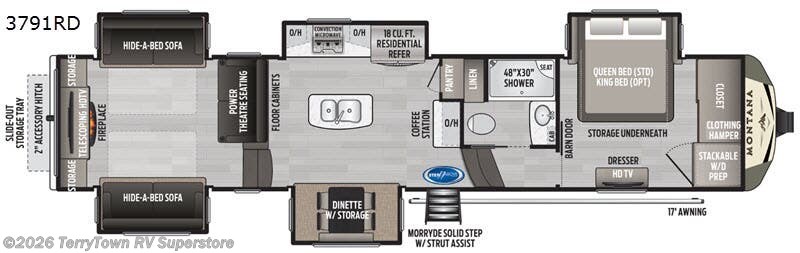 2020 Keystone Montana 3791RD - Used Fifth Wheel For Sale by TerryTown RV Superstore in Grand Rapids, Michigan features Slideout