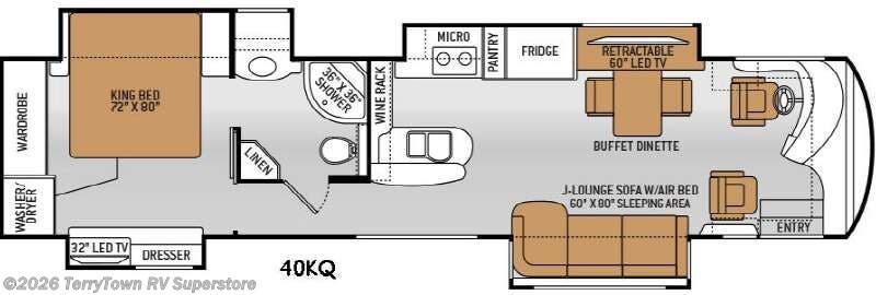 2015 Thor Motor Coach Tuscany 40KQ - Used Class A For Sale by TerryTown RV Superstore in Grand Rapids, Michigan features Slideout