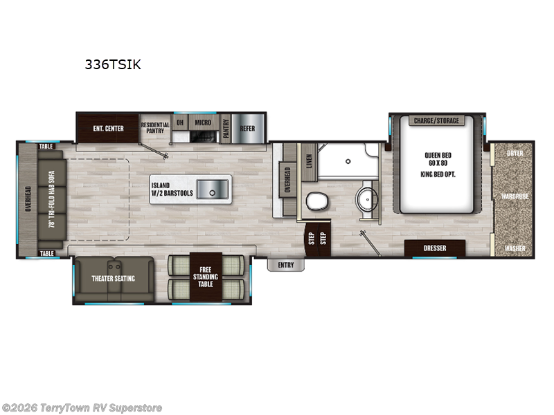 2023 Coachmen Chaparral 336TSIK - New Fifth Wheel For Sale by TerryTown RV Superstore in Grand Rapids, Michigan features Slideout