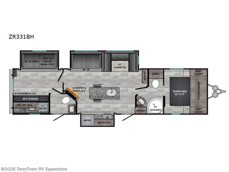 2021 CrossRoads Zinger 331BH - Used Travel Trailer For Sale by TerryTown RV Superstore in Grand Rapids, Michigan features Slideout