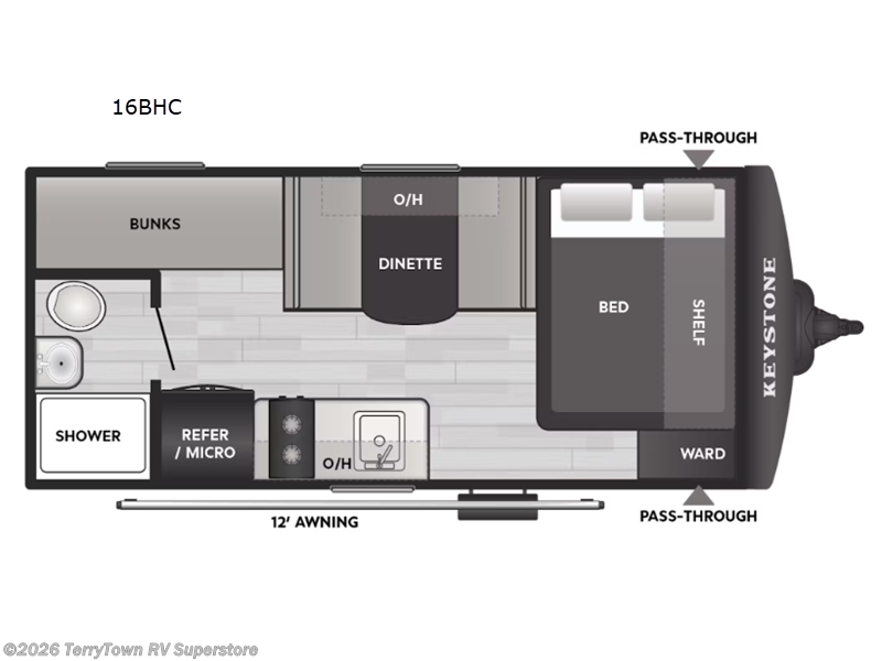 2026 Keystone Bullet Classic 16BHC - New Travel Trailer For Sale by TerryTown RV Superstore in Grand Rapids, Michigan