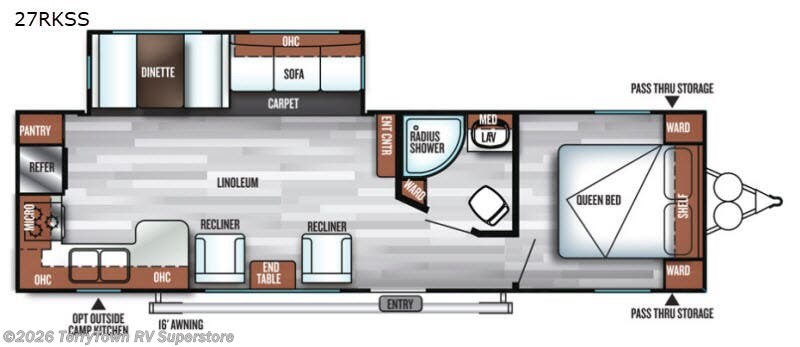 2018 Forest River Salem 27RKSS - Used Travel Trailer For Sale by TerryTown RV Superstore in Grand Rapids, Michigan features Slideout