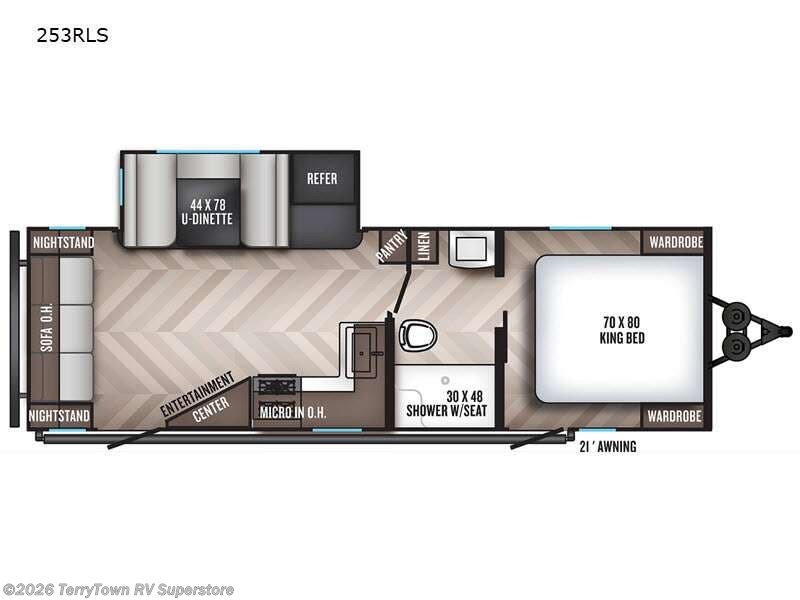 2021 Palomino Solaire Ultra Lite 253RLS - Used Travel Trailer For Sale by TerryTown RV Superstore in Grand Rapids, Michigan features Slideout