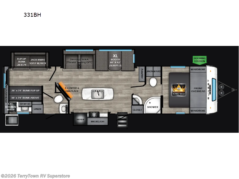 2026 CrossRoads Sunset Trail 331BH - New Travel Trailer For Sale by TerryTown RV Superstore in Grand Rapids, Michigan features Slideout