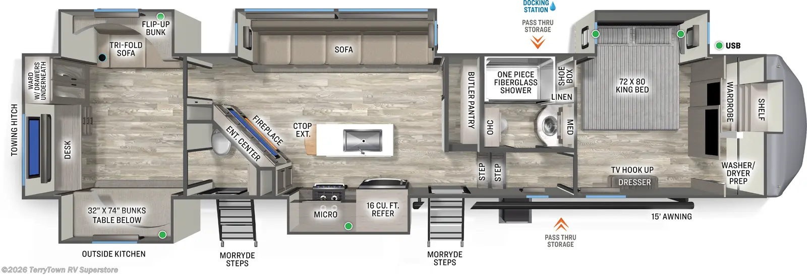 2026 Forest River Sandpiper 3844QUAD - New Fifth Wheel For Sale by TerryTown RV Superstore in Grand Rapids, Michigan