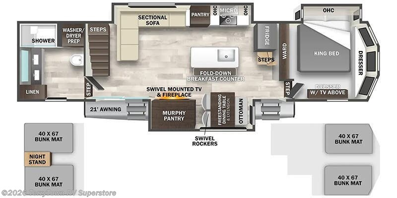 2026 Forest River Cedar Creek Cottage 40CBK - New Destination Trailer For Sale by TerryTown RV Superstore in Grand Rapids, Michigan