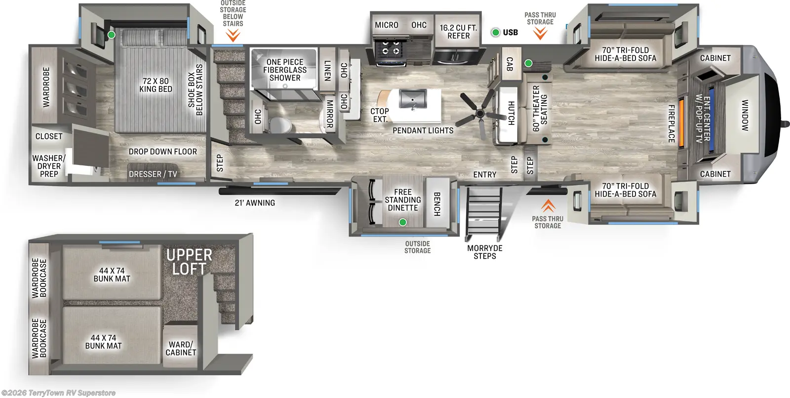 New 2026 Forest River Sandpiper 3990FL available in Grand Rapids, Michigan