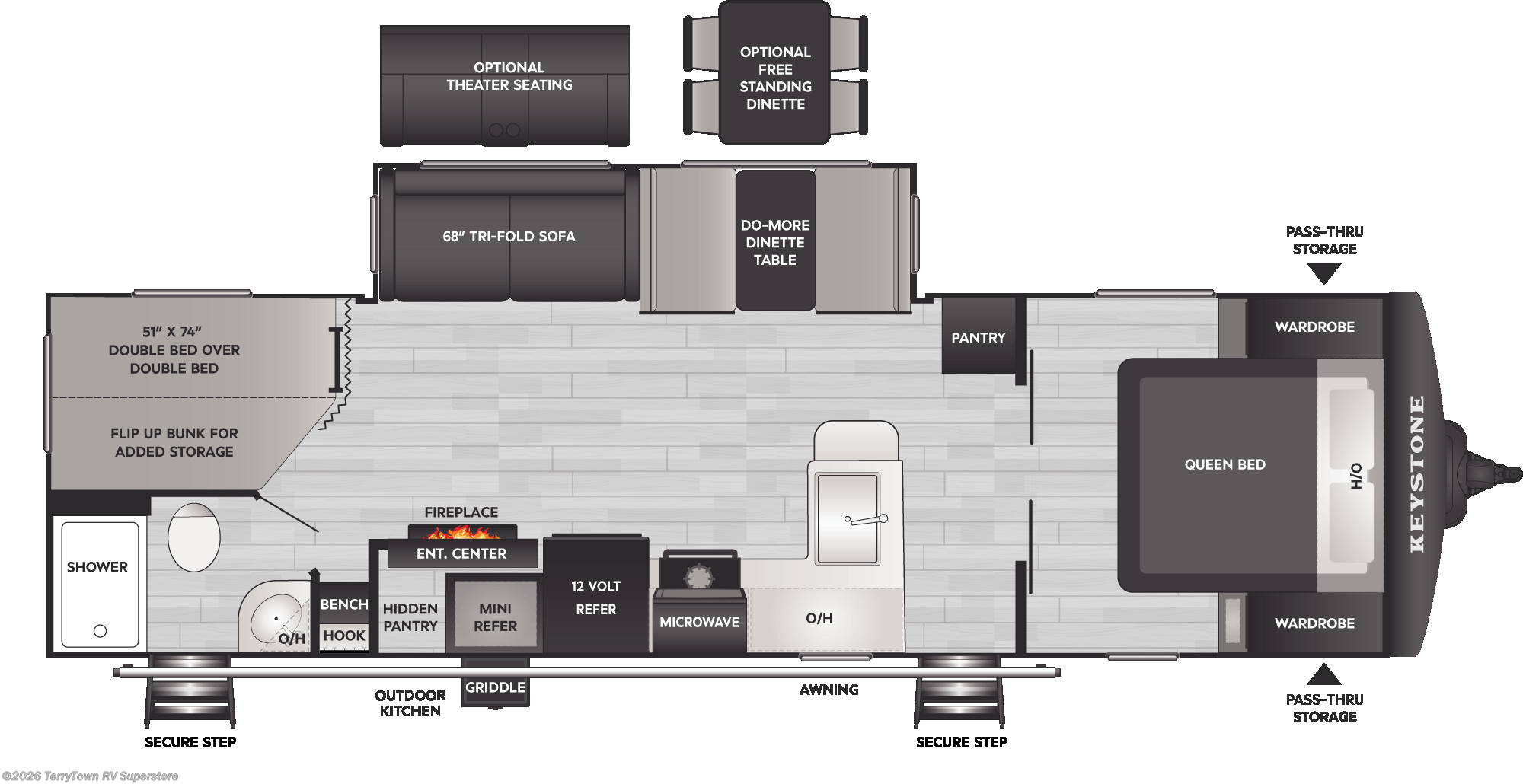 2025 Keystone Bullet Crossfire 290BHS - New Travel Trailer For Sale by TerryTown RV Superstore in Grand Rapids, Michigan