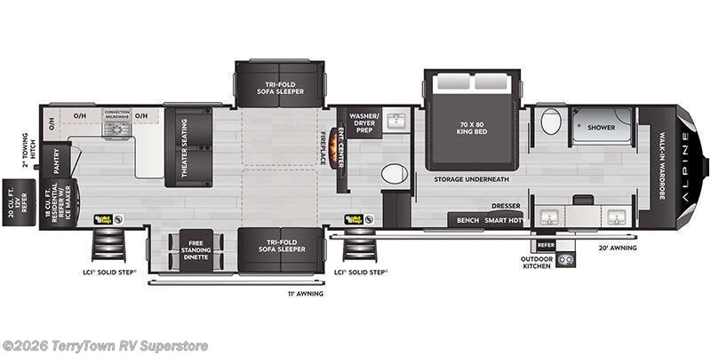 2025 Keystone Alpine 3910RK - New Fifth Wheel For Sale by TerryTown RV Superstore in Grand Rapids, Michigan