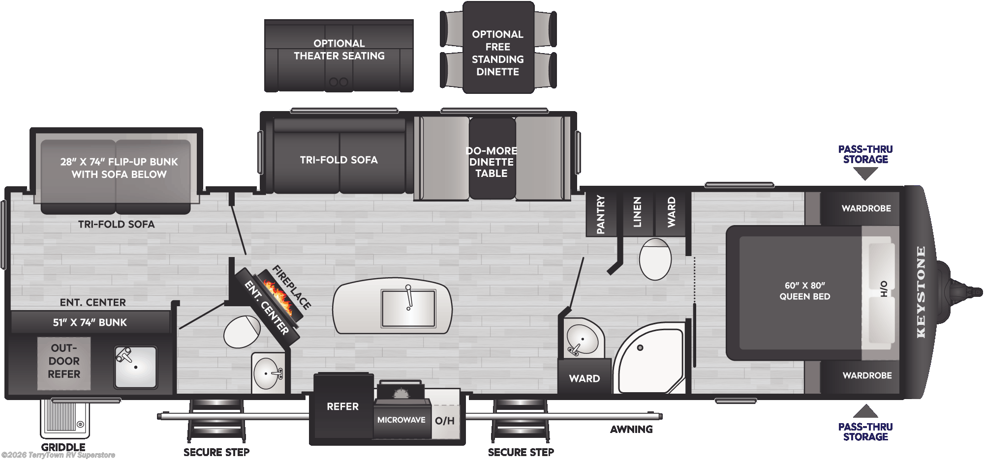 2026 Keystone Bullet Premium 330BKQ - New Travel Trailer For Sale by TerryTown RV Superstore in Grand Rapids, Michigan