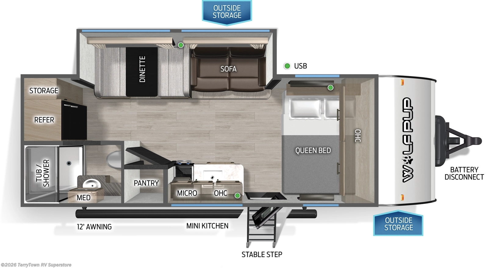 2026 Wolf Pup 18PB by Forest River from TerryTown RV Superstore in Grand Rapids, Michigan