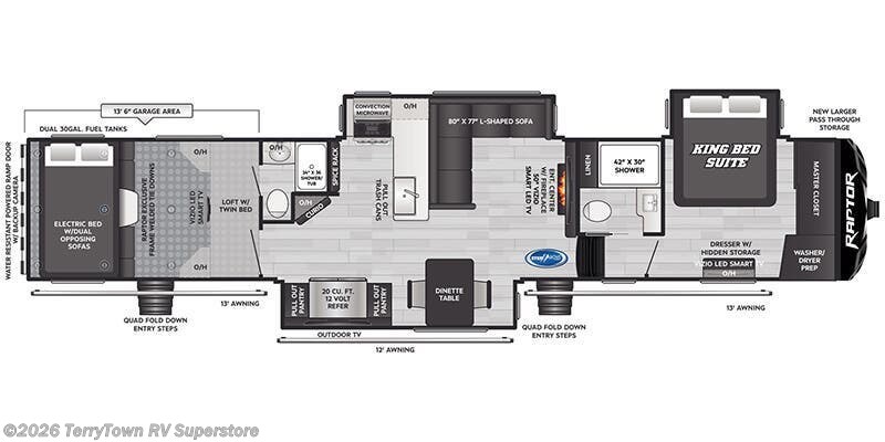 2026 Keystone Raptor 433 - New Fifth Wheel For Sale by TerryTown RV Superstore in Grand Rapids, Michigan