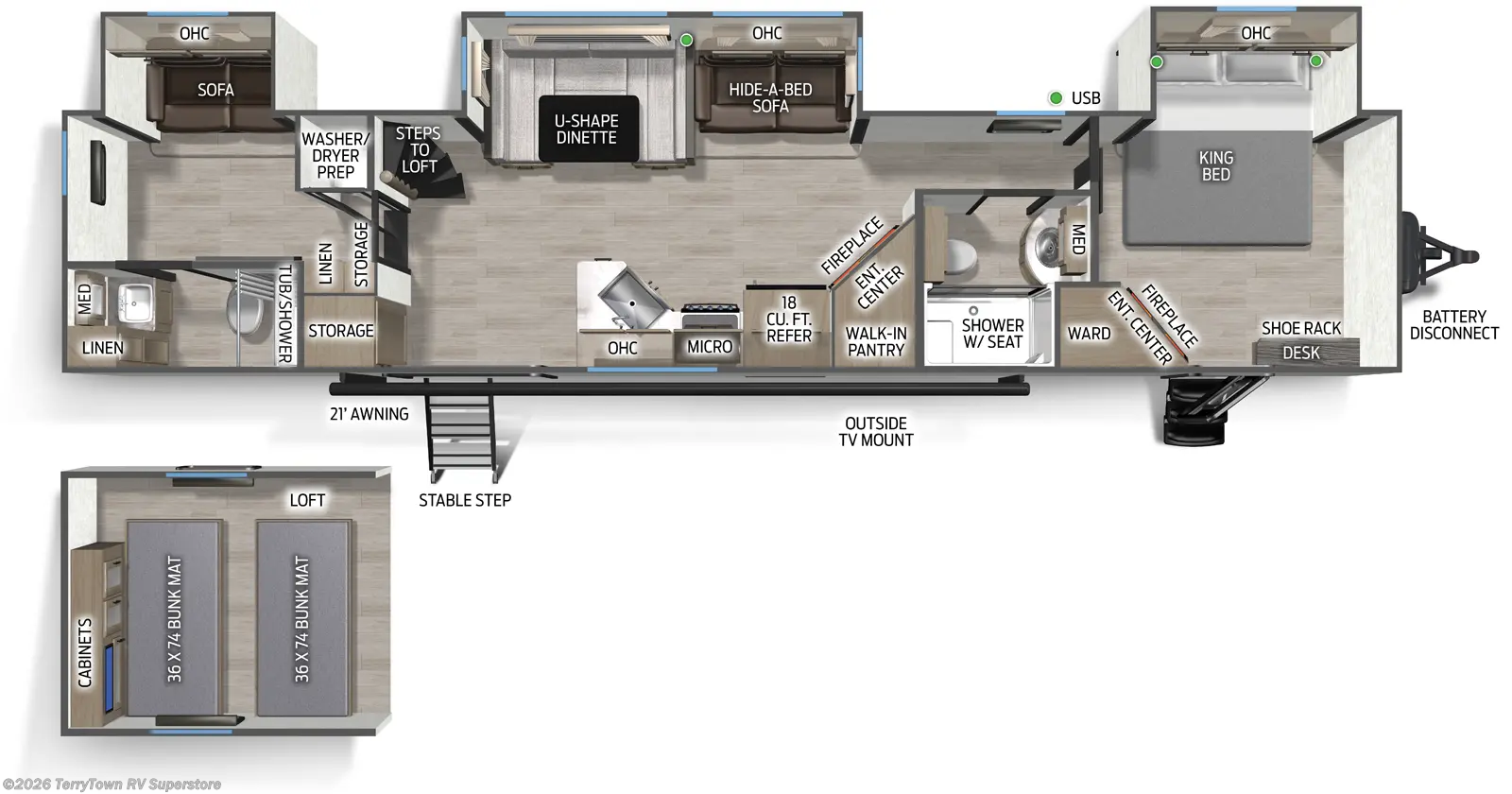 2027 Forest River Cherokee Timberwolf 39DC - New Destination Trailer For Sale by TerryTown RV Superstore in Grand Rapids, Michigan