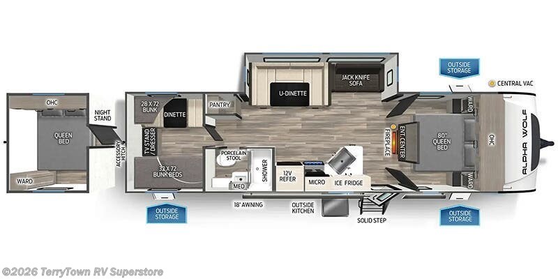 2025 Forest River Cherokee Alpha Wolf 280QBS - New Travel Trailer For Sale by TerryTown RV Superstore in Grand Rapids, Michigan