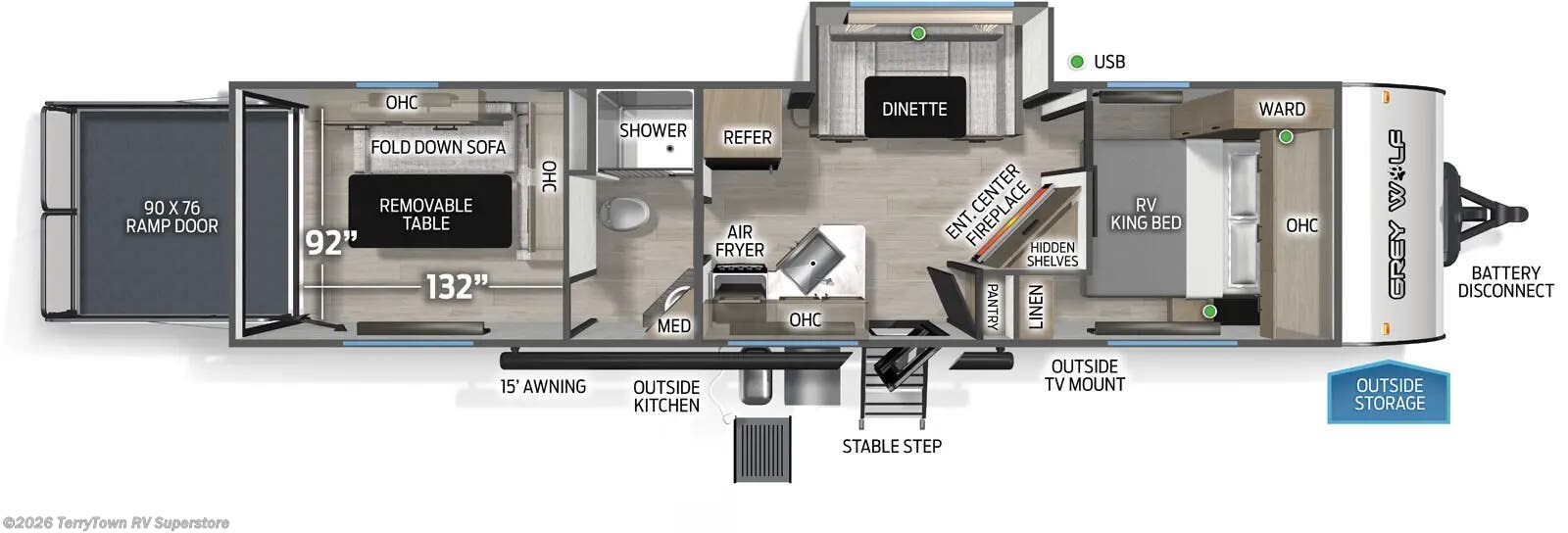 2026 Forest River Cherokee Grey Wolf 28RRT - New Toy Hauler For Sale by TerryTown RV Superstore in Grand Rapids, Michigan