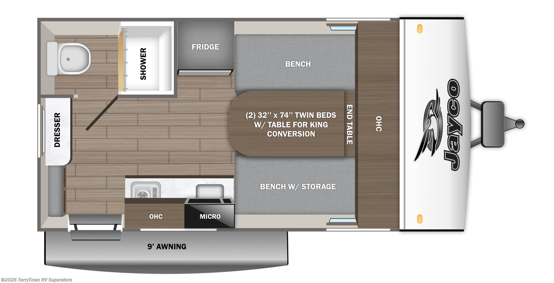 2026 Jayco Jay Feather Air SL 15TBSL - New Travel Trailer For Sale by TerryTown RV Superstore in Grand Rapids, Michigan