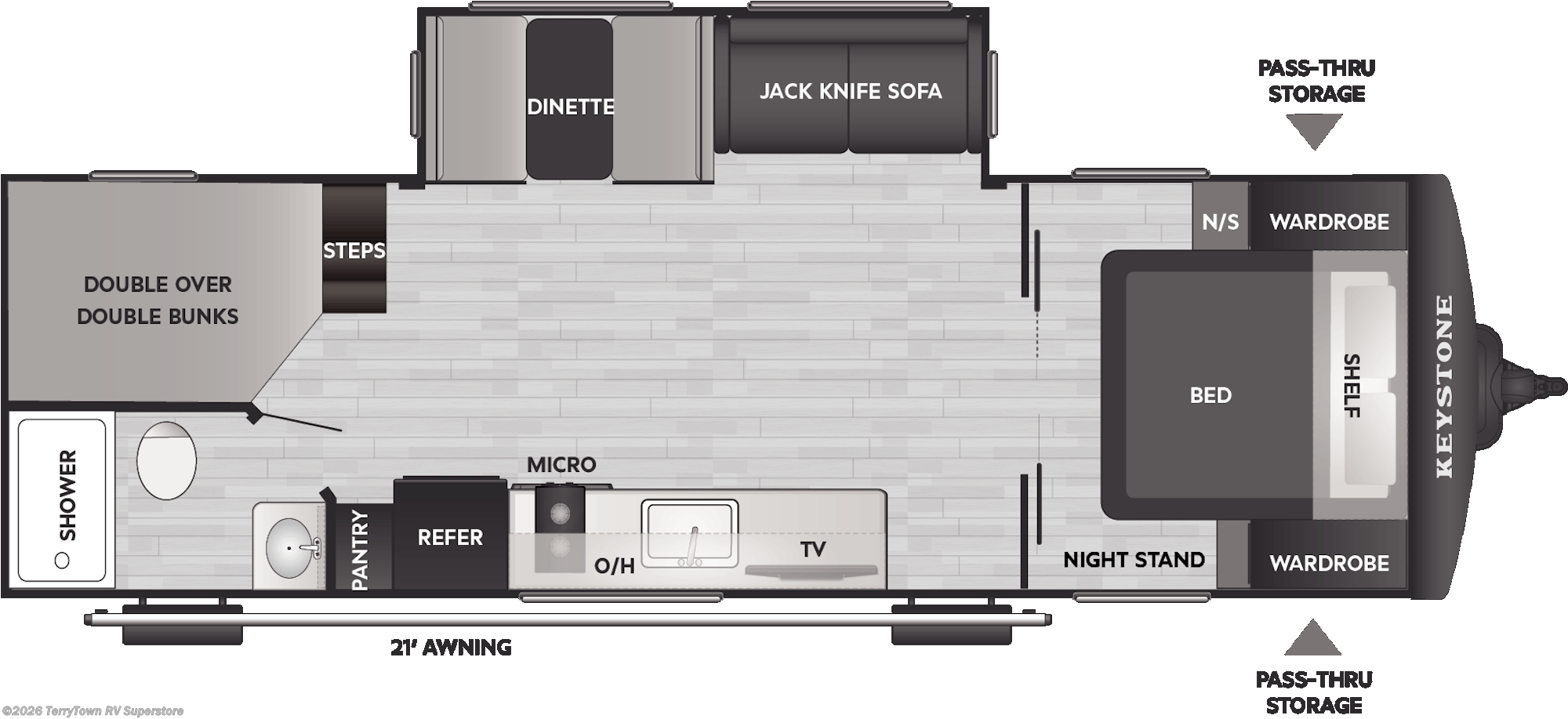 2026 Keystone Bullet Classic 26BHC - New Travel Trailer For Sale by TerryTown RV Superstore in Grand Rapids, Michigan