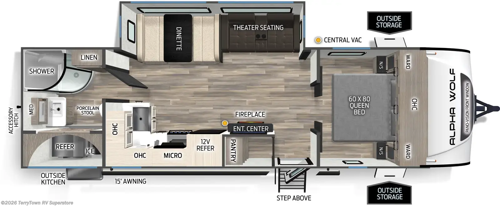 2026 Forest River Cherokee Alpha Wolf 25RB - New Travel Trailer For Sale by TerryTown RV Superstore in Grand Rapids, Michigan