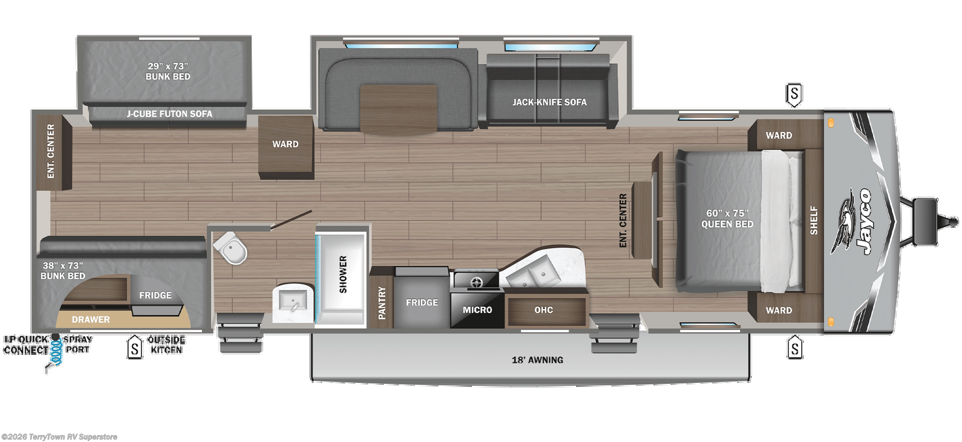 2026 Jayco Jay Flight SLX 321BDS - New Travel Trailer For Sale by TerryTown RV Superstore in Grand Rapids, Michigan