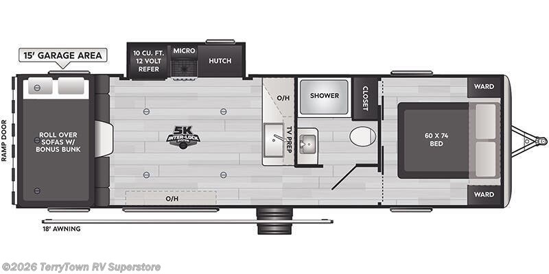 2026 Keystone Raptor Carbon Aluminum 30WFO - New Toy Hauler For Sale by TerryTown RV Superstore in Grand Rapids, Michigan