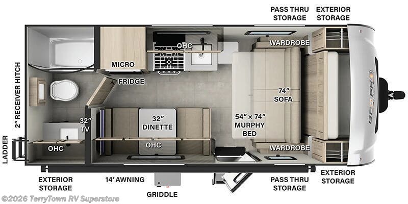 2026 Forest River Rockwood Geo Pro G19FD - New Travel Trailer For Sale by TerryTown RV Superstore in Grand Rapids, Michigan
