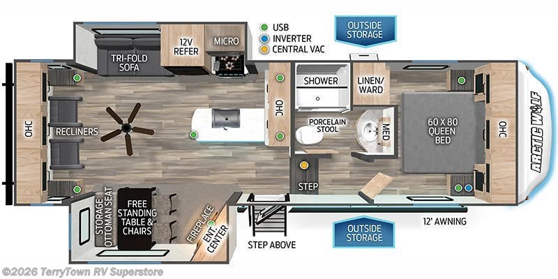 2024 Forest River Cherokee Arctic Wolf 27SGS - Used Fifth Wheel For Sale by TerryTown RV Superstore in Grand Rapids, Michigan