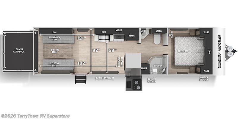 2022 Forest River Cherokee Grey Wolf 26MBRR - Used Toy Hauler For Sale by TerryTown RV Superstore in Grand Rapids, Michigan