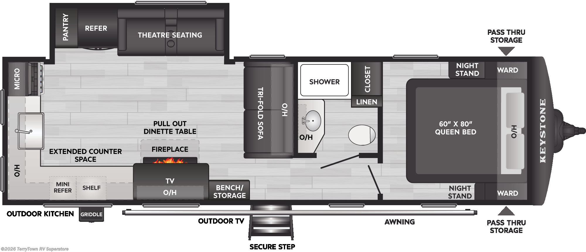 2025 Keystone Bullet Crossfire 270RKS - New Travel Trailer For Sale by TerryTown RV Superstore in Grand Rapids, Michigan