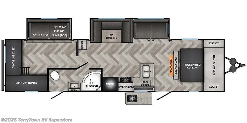 2026 CrossRoads Zinger ZR328SB - New Travel Trailer For Sale by TerryTown RV Superstore in Grand Rapids, Michigan