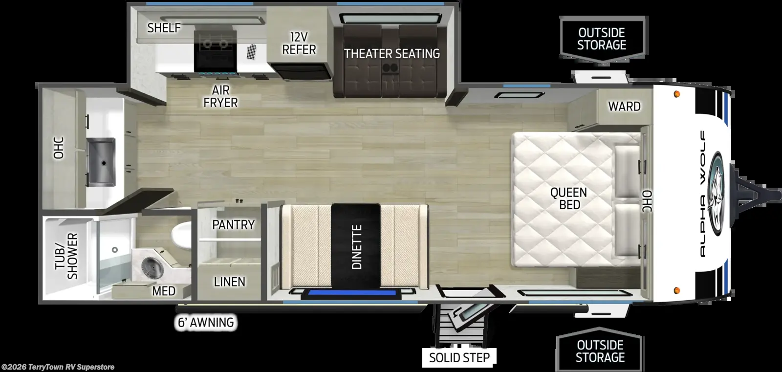 2027 Forest River Cherokee Alpha Wolf 25RKX - New Travel Trailer For Sale by TerryTown RV Superstore in Grand Rapids, Michigan