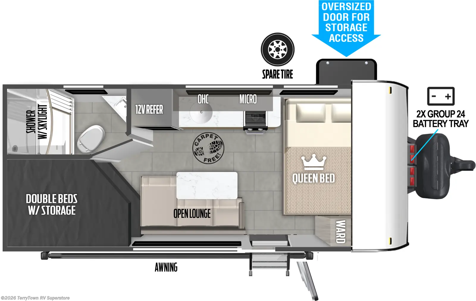 2025 Wildwood FSX 174DBLE by Forest River from TerryTown RV Superstore in Grand Rapids, Michigan
