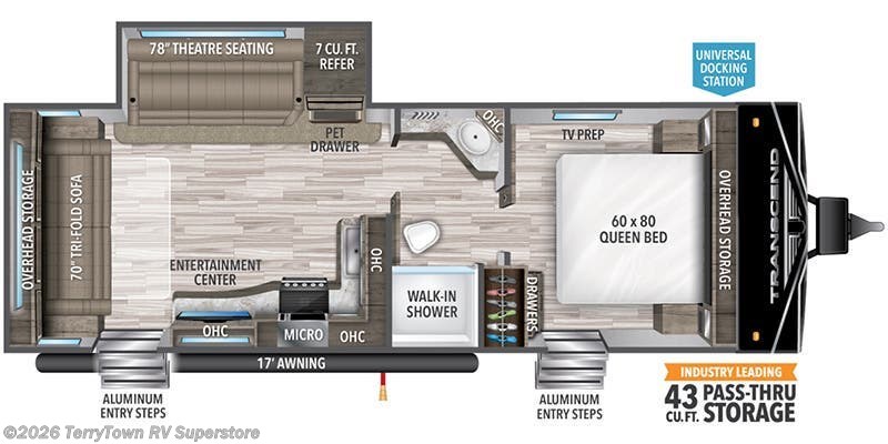 2021 Grand Design Transcend Xplor 245RL - Used Travel Trailer For Sale by TerryTown RV Superstore in Grand Rapids, Michigan