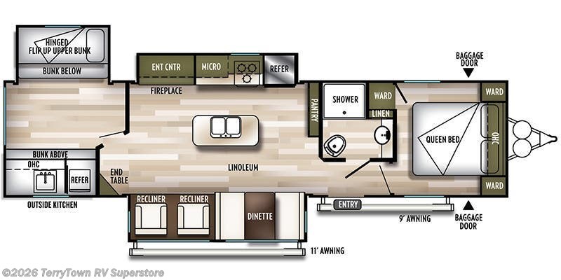2019 Forest River Salem 32BHT - Used Travel Trailer For Sale by TerryTown RV Superstore in Grand Rapids, Michigan