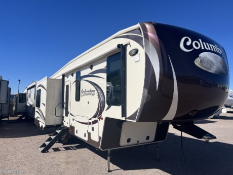 &lt;p&gt;2013 COLUMBUS 5TH WHEEL BY FOREST RIVER COMES EQUIPPED WITH A GENERATOR, PASS THROUGH STORAGE, NICE SELECTION OF TVS,KING BED... REALLY NICE TRAILER FOR UNDER 30K, COME AND SEE FOR YOURSELF!!!! THIS RV IS UNDER 35&#39; AND PACKJED WITH OPTIONS!&lt;/p&gt;