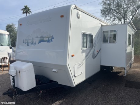 &lt;p&gt;NICE USED TRAVEL TRAILER WITH A SLIDE OUT AND PASS THROUGH STORAGE. HAS THE HARDWARE FOR A SLIDE TOPPER, BUT NEEDS THE FABRIC INSTALLED. REAR BATH MODEL WITH PLENTY OF ROOM AND STORAGE. OVEN, STOVE, A/C, TABLE AND CHAIRS WITH RECLINERS AS WELL.&lt;/p&gt;