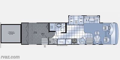 Floorplan of 2011 Thor Motor Coach Outlaw 3611