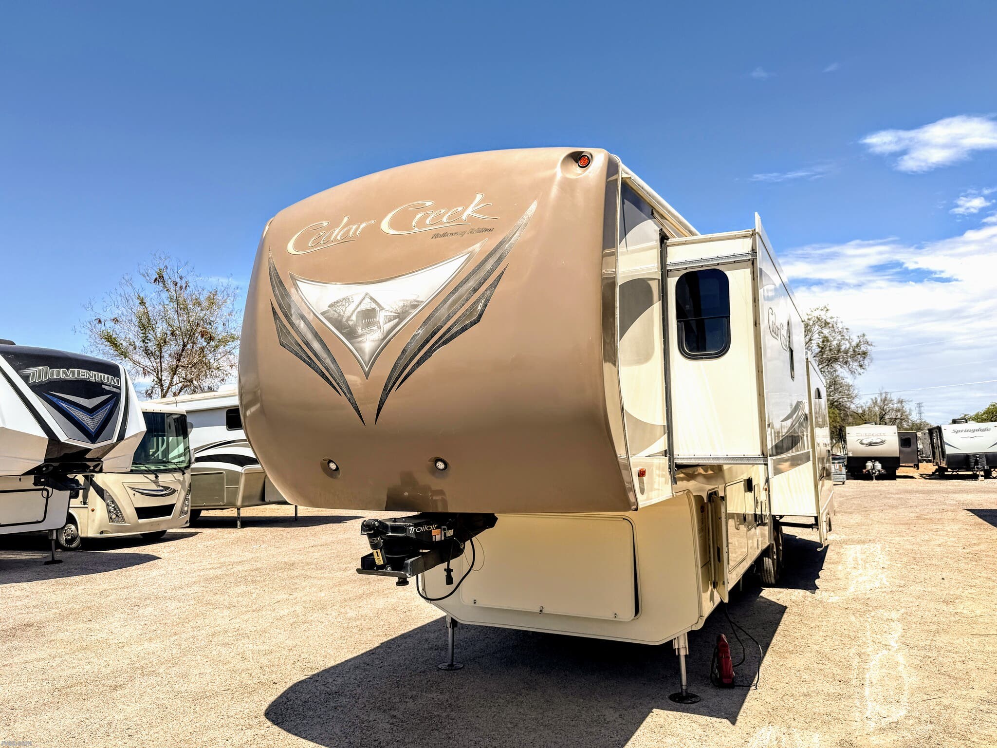 2016 Forest River Cedar Creek 38CK - Used Fifth Wheel For Sale by RV AZ Corral in Mesa, Arizona features Overhead Cabinetry, Multi Media Sound System w/Input Jacks, Ceiling Fan, Water Heater, TV Antenna