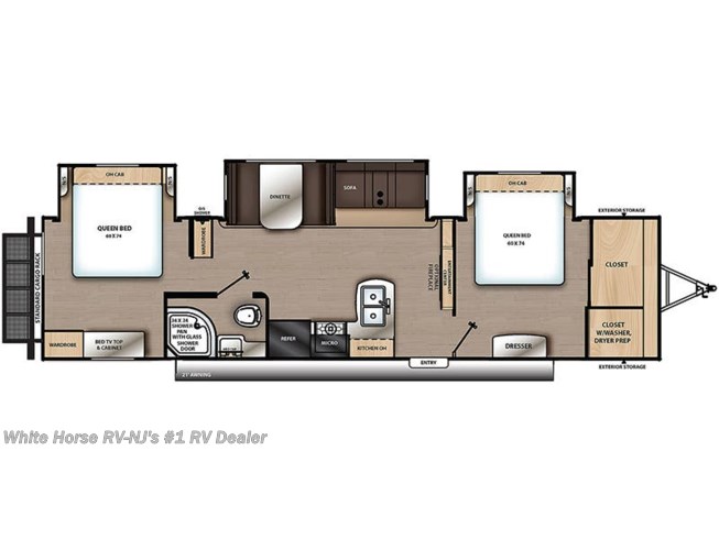 2023 Coachmen Catalina Legacy Edition 343BHTS2QB floorplan image