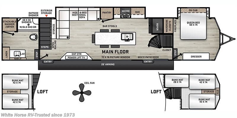 ディスティネーション CA4905 - 2025 Coachmen Catalina Destination 42CONDO