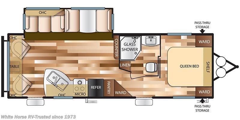 Floorplan of 2018 Forest River Salem 27RLSS