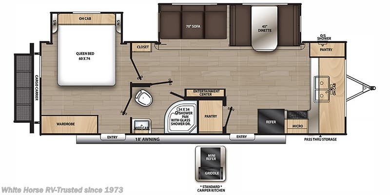 Floorplan of 2023 Coachmen Catalina Legacy Edition 263FKDS