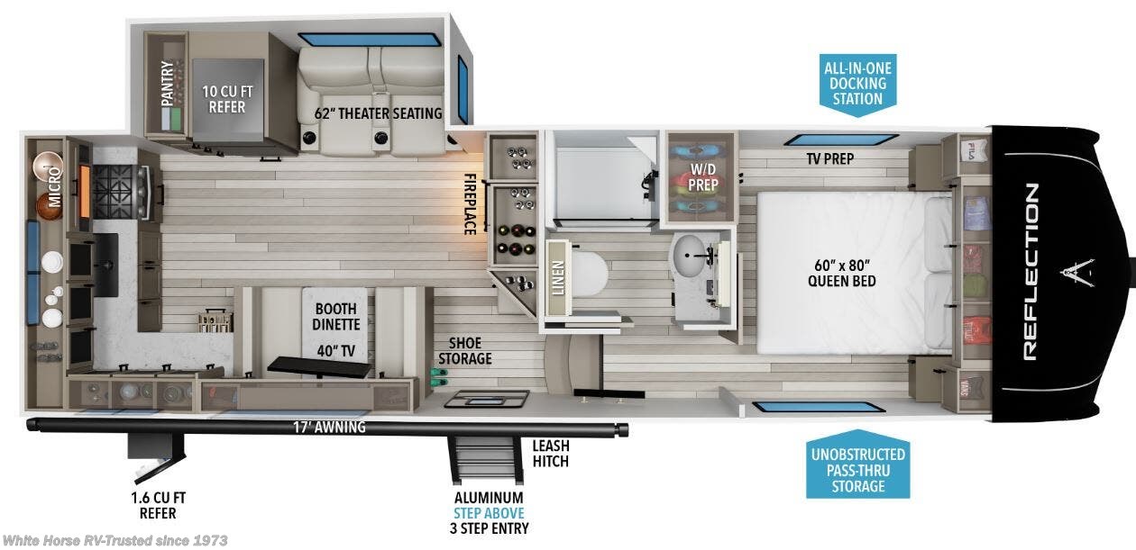 Floorplan of 2026 Grand Design Reflection 150 Series 250ML