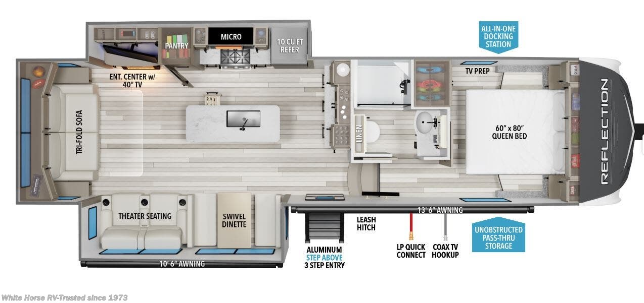 Floorplan of 2026 Grand Design Reflection 150 Series 295RL