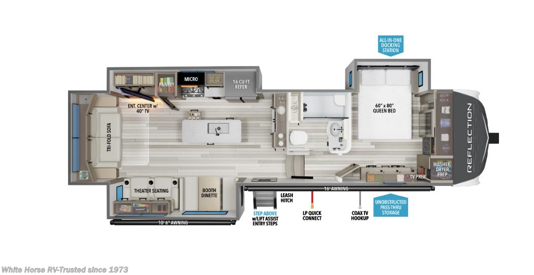 Floorplan of 2026 Grand Design Reflection 337RLS