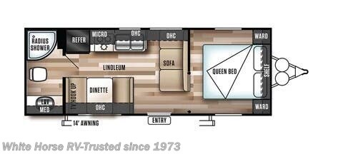2018 Forest River Wildwood 241QBXL - Used Travel Trailer For Sale by White Horse RV Center in Egg Harbor City, New Jersey features Queen Bed, Furnace, Converter, Refrigerator, Smoke Detector